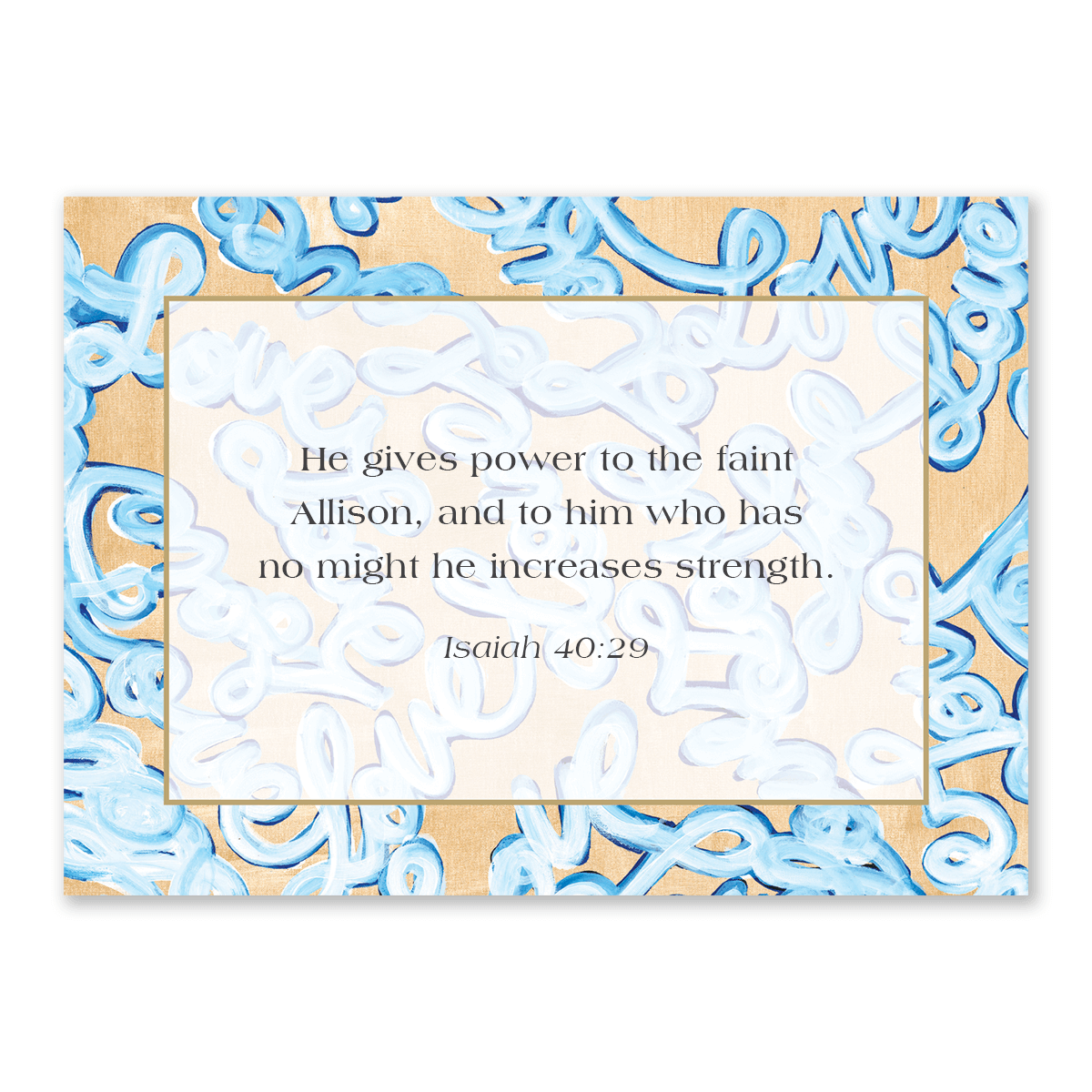 Personalized scripture cards love design by Allison Castillo custom Bible verse cards for women Christian encouragement gift for daily inspiration