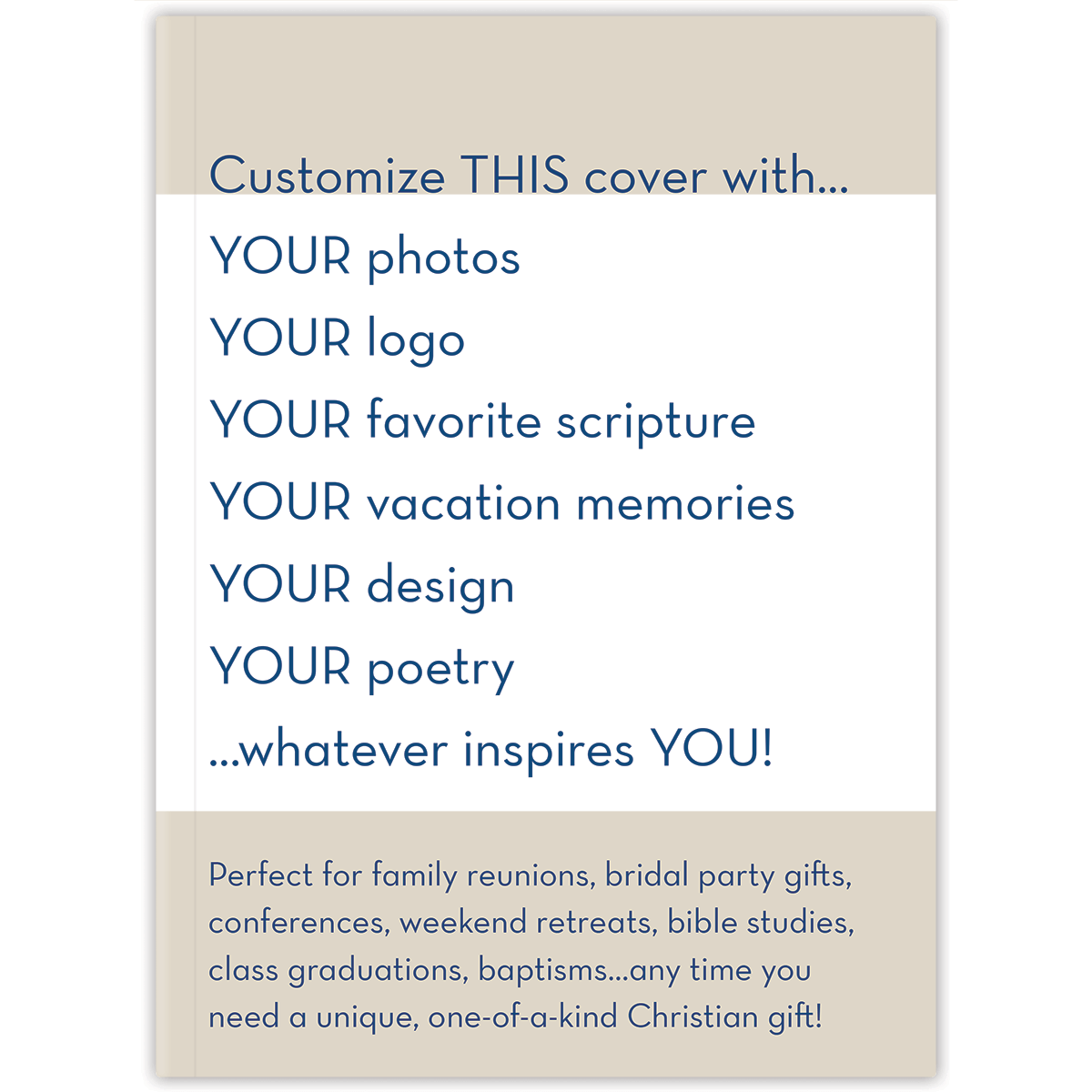 List of Personalization options with Paper Sunday  personalized scripture journals