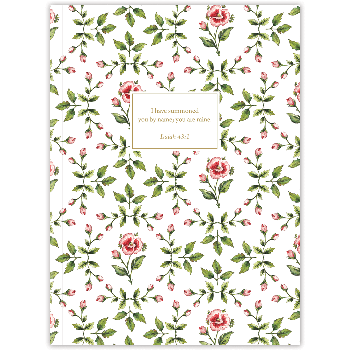 Hardcover Roses personalized scripture journal by Lydia Carraway, elegant rose-inspired Christian journal with carefully selected Bible verses for meaningful daily use