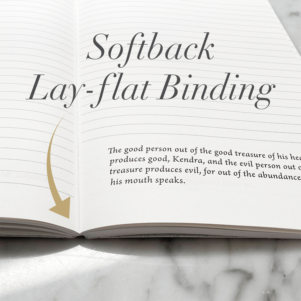 soft back lay flat binding, smythsewn, smyht-sewn. best binding for journaling, best binding for writing