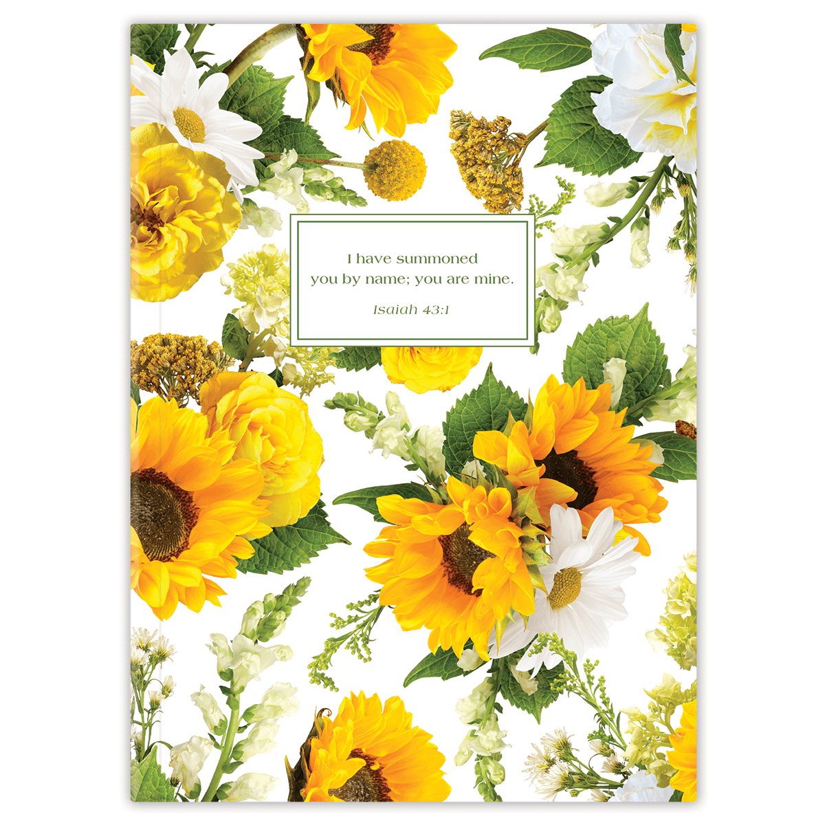 personalized sunflower planner with flexible soft cover and custom name on sunflower design