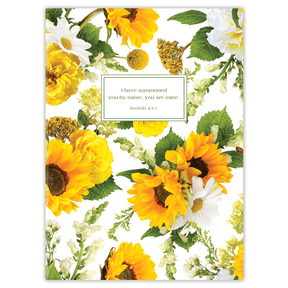 personalized sunflower planner with flexible soft cover and custom name on sunflower design