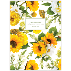 personalized sunflower planner with durable hardcover and custom name on floral design