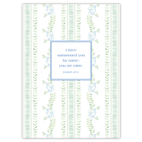 Softcover Tied With A Bow Bible journal with elegant ribbon artwork by Lydia Carraway, personalized scripture journal featuring a one-of-a-kind selection of curated scriptures for quiet time and journaling