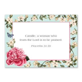 Personalized Bible verse cards garden design custom scripture cards for women Christian gift for encouragement and daily prayer