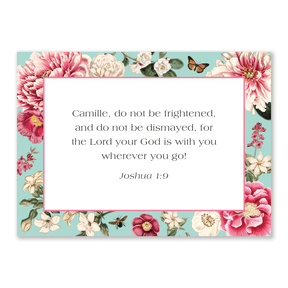 Personalized scripture cards garden design custom Bible verse cards for women Christian encouragement gift for daily inspiration