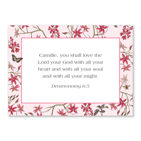 personalized Bible verse cards garden design for women to use during daily prayer encouragement and quiet time reflection