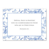 Personalized Bible verse cards blue design custom scripture cards for women Christian gift for encouragement and daily prayer