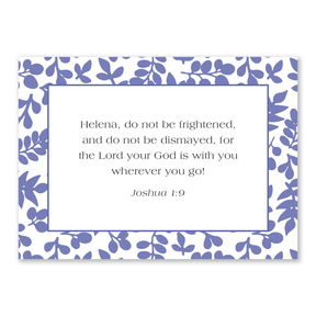 Personalized scripture cards blue design custom Bible verse cards for women Christian encouragement gift for daily inspiration