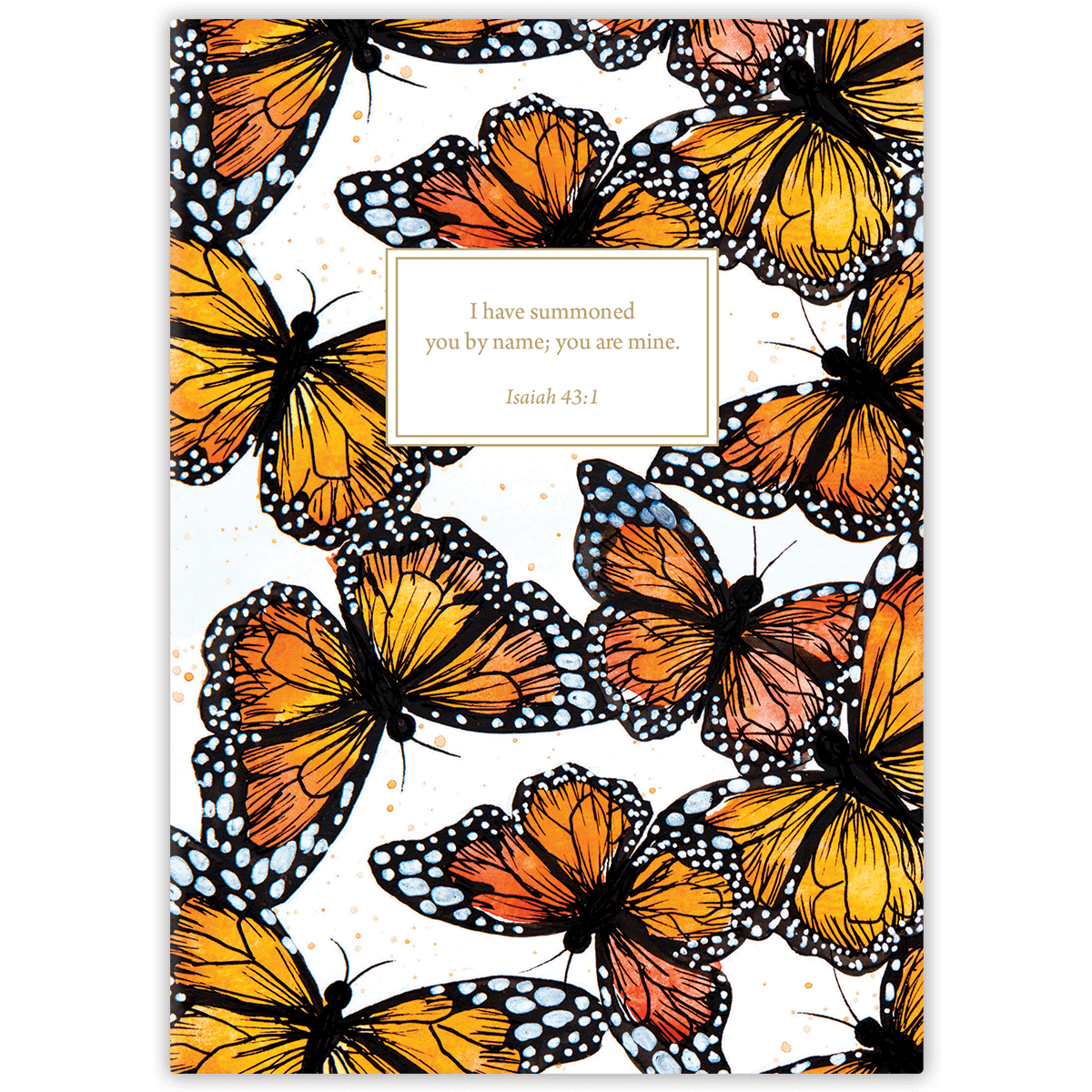 Personalized scripture mini journal monarch butterfly design by Theresa Mangum custom Bible verse journal Christian gift for encouragement and prayer