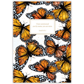 Personalized scripture mini journal monarch butterfly design by Theresa Mangum custom Bible verse journal Christian gift for encouragement and prayer