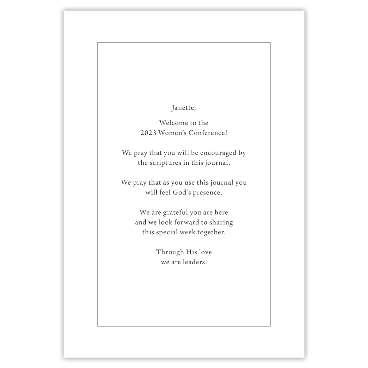 custom scripture journal with personalized gift message printed inside custom cover Christian mini journal