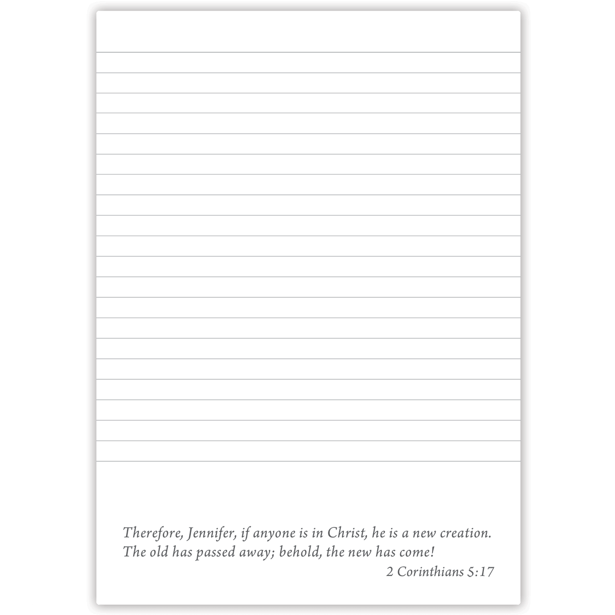 personalized mini Bible verse journal example page custom scripture for encouragement daily prayer and reflection