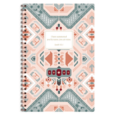 personalized boho planner with wire coil binding and custom name on boho design